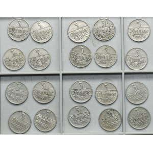 Set, Free City of Danzig, 5 pfennige 1923 (20 pcs.)