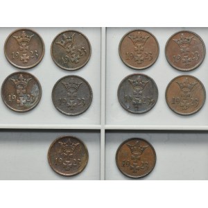 Set, Free City of Danzig, 1 pfennige 1923 (10 pcs.)