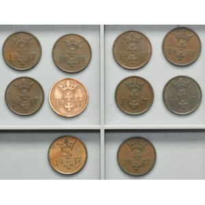 Set, Free City of Danzig, 1 pfennige 1937 (10 pcs.)