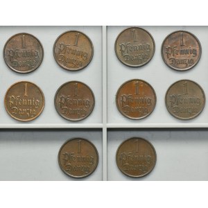 Set, Città libera di Danzica, 1 fenig 1937 (10 pezzi).