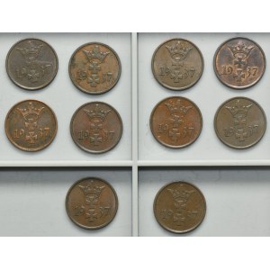 Set, Città libera di Danzica, 1 fenig 1937 (10 pezzi).
