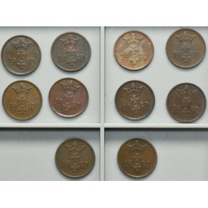 Set, Free City of Danzig, 1 pfennige 1930 (10 pcs.)