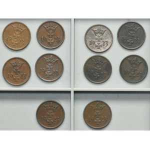 Set, Free City of Danzig, 1 pfennige 1923 (10 pcs.)
