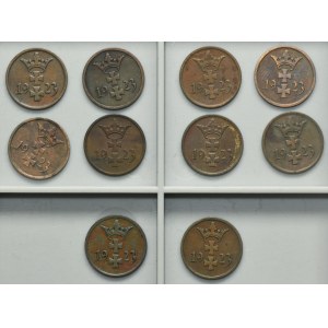 Set, Free City of Danzig, 1 pfennige 1923 (10 pcs.)