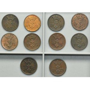 Set, Free City of Danzig, 1 pfennige 1923 (10 pcs.)