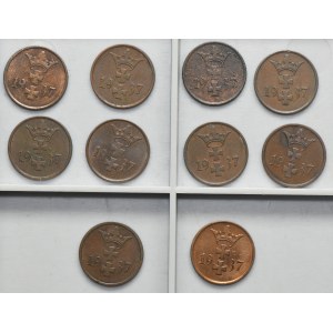 Set, Free City of Danzig, 1 pfennige 1937 (10 pcs.)