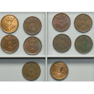 Set, Free City of Danzig, 1 pfennige 1937 (10 pcs.)