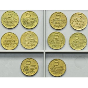 Set, Free City of Danzig, 5 pfennig 1932 (10 pcs.)