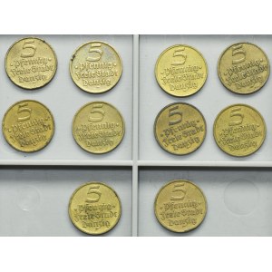Set, Free City of Danzig, 5 pfennig 1932 (10 pcs.)