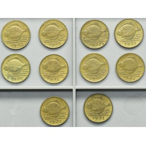 Set, Free City of Danzig, 5 pfennig 1932 (10 pcs.)
