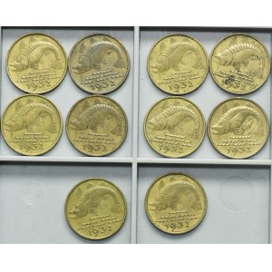 Set, Free City of Danzig, 10 pfennig 1932 (10 pcs.)