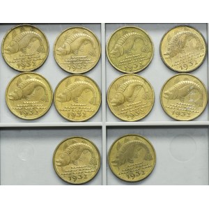 Sada, Svobodné město Gdaňsk, 10 fenig 1932 Cod (10 kusů).