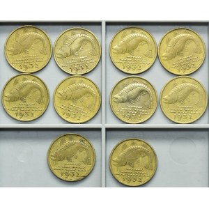Set, Free City of Danzig, 10 pfennig 1932 (10 pcs.)