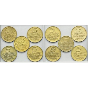 Set, Free City of Danzig, 5 pfennig 1932 (10 pcs.)