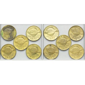 Set, Free City of Danzig, 5 pfennig 1932 (10 pcs.)