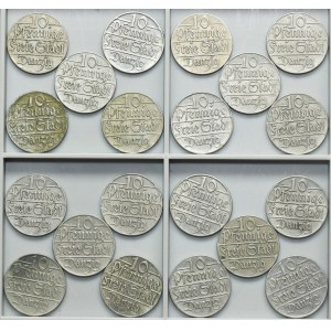 Set, Free City of Danzig, 10 pfennige 1923 (20 pcs.)