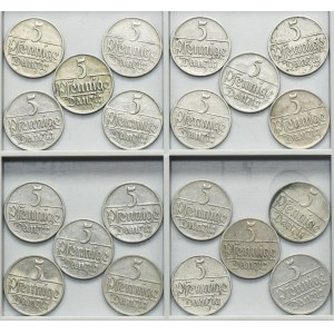 Set, Free City of Danzig, 5 pfennige 1923 (20 pcs.)