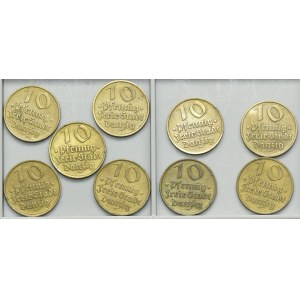 Set, Free City of Danzig, 10 pfennig 1932 (9 pcs.)