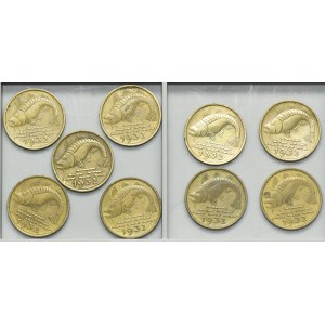 Set, Free City of Danzig, 10 pfennig 1932 (9 pcs.)