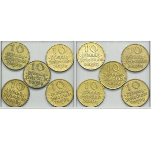 Set, Free City of Danzig, 10 pfennig 1932 (10 pcs.)