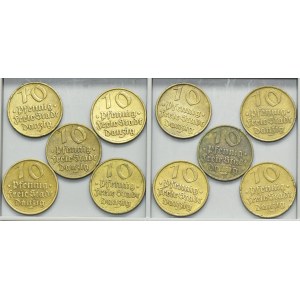 Set, Free City of Danzig, 10 pfennig 1932 (10 pcs.)
