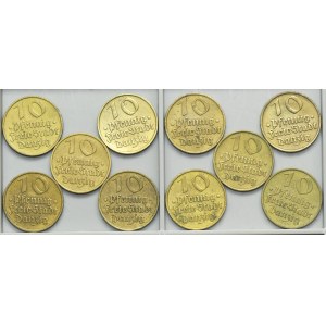 Set, Free City of Danzig, 10 pfennig 1932 (10 pcs.)