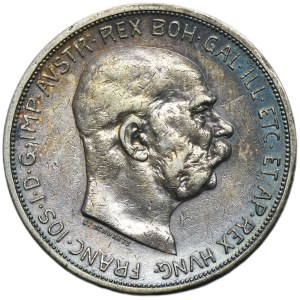 Austria, Franz Joseph I, 5 Corona Wien 1909 - Schwartz