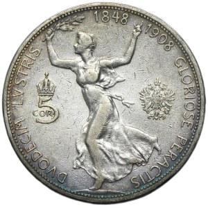 Austria, Franz Joseph I, 5 Corona Wien 1908