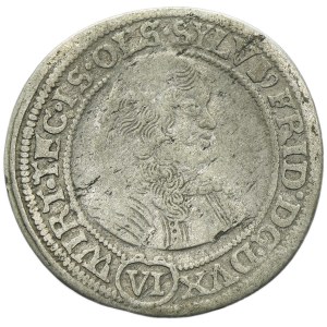 Silesia, Duchy of Oels, Sylvius Friedrich, 6 Kreuzer Oels 1674 SP