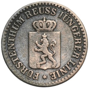 Deutschland, Herzogtum Reuss-Schleiz, Heinrich LXII, 1 Silberpfennig Berlin 1855 A