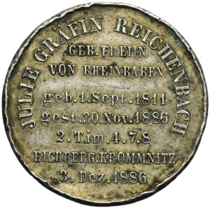 Germany, Medal commemorating Julie Gräfin von Reichenbach and Emil von Reichenbach, late 19th century
