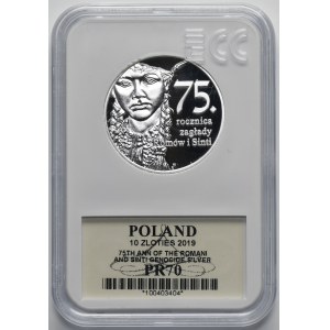 10 złotych 2019 75. rocznica zagłady Romów i Sinti