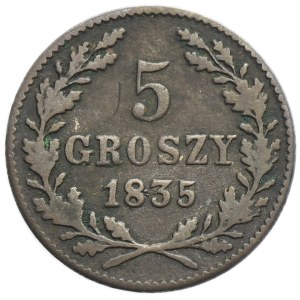 Free City of Krakau, 5 groschen 1835