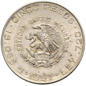 Mexico, 5 Pesos Mexico 1957 Mo