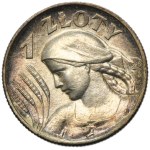 Woman and ears, 1 gold London 1925 - dot after date