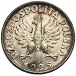 Woman and ears, 1 gold London 1925 - dot after date