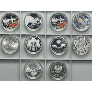 Set, 10 gold 2001-2002 (10 pcs.)