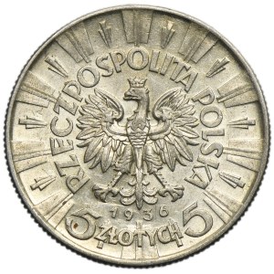 Pilsudski, 5 zloty 1936