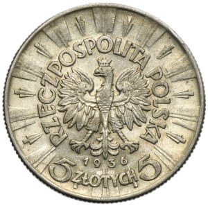 Pilsudski, 5 zloty 1936