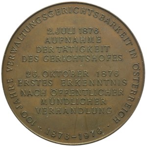 Austria, Medal for the Hundred Years of Administrative Jurisdiction in Austria 1976