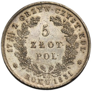 Novemberaufstand, 5 Zloty Warschau 1831 KG