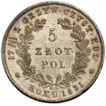 November Uprising, 5 zloty Warsaw 1831 KG