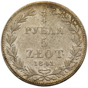 3/4 rouble = 5 zloty Warsaw 1841 MW