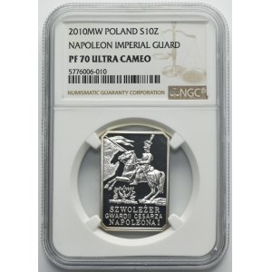 10 gold 2010 Chevalier of the Guard of Napoleon I - NGC PF70 ULTRA CAMEO