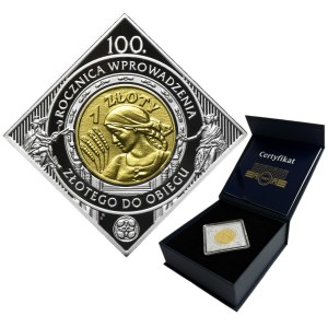 1 zloty 2024 100° anniversario dell'introduzione dello zloty da collezione - CLIPP
