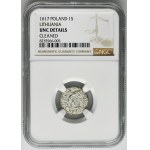 Sigismund III Vasa, Vilnius 1617 - NGC UNC DETAILS