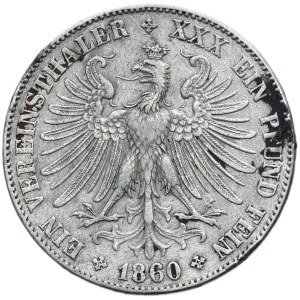 Germany, City of Frankfurt, Thaler Frankfurt 1860