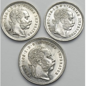 Set, Austria, Franz Joseph I, 10 Kreuzer and 20 Kreuzer (3 pcs.)