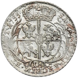 Augustus III of Poland, 18 Groschen Leipzig 1755 EC
