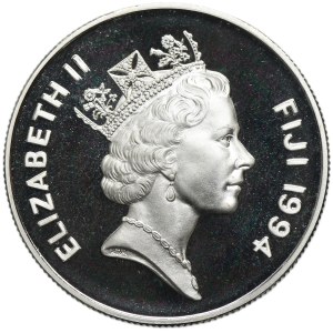 Fiji, Elizabeth II, 5 Dollars Llantrisant 1994 - London House